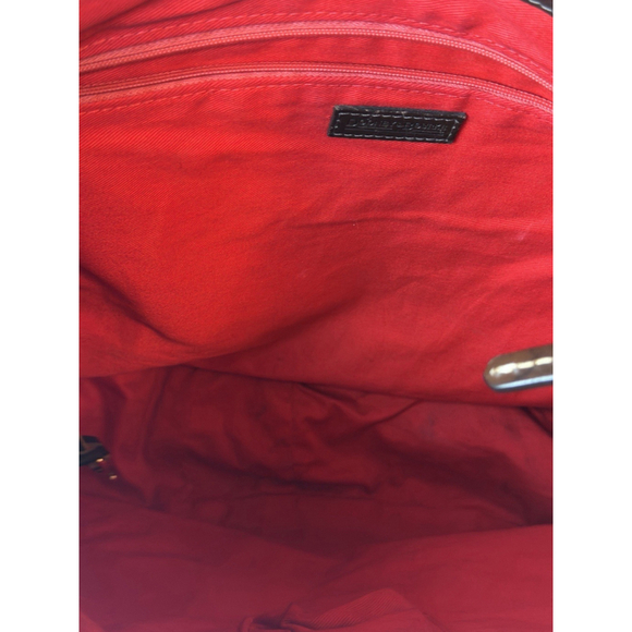 Dooney Bourke Hobo Brown Cognac Calf Hair Crescent Leather Satchel Bag - Picture 11 of 15